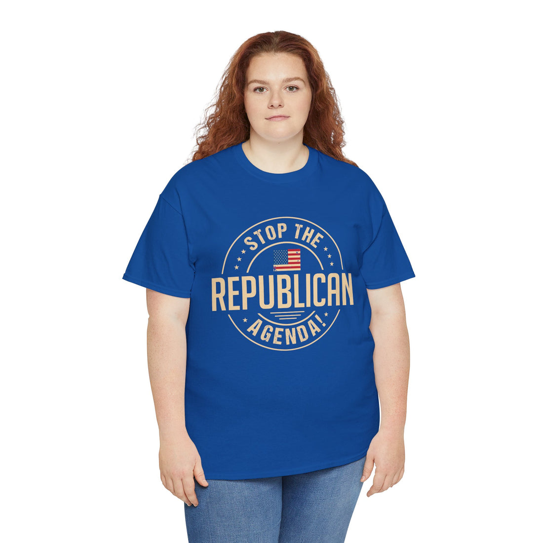 Stop The Republican Agenda! Unisex Heavy Cotton Tee