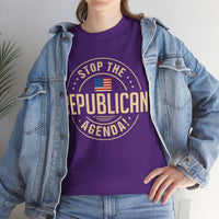 Stop The Republican Agenda! Unisex Heavy Cotton Tee