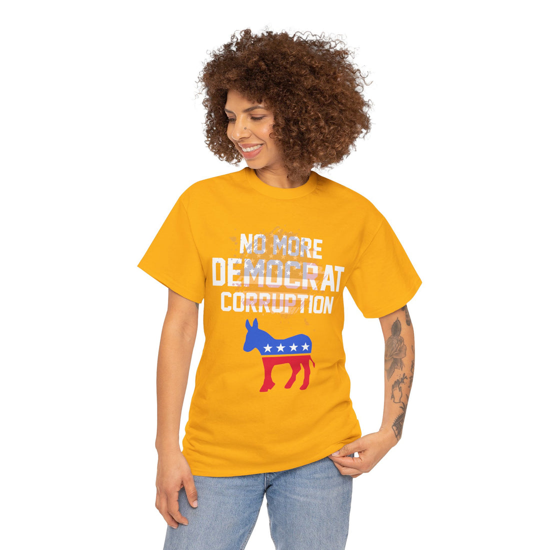 No More Democrat Corruption Unisex Heavy Cotton Tee