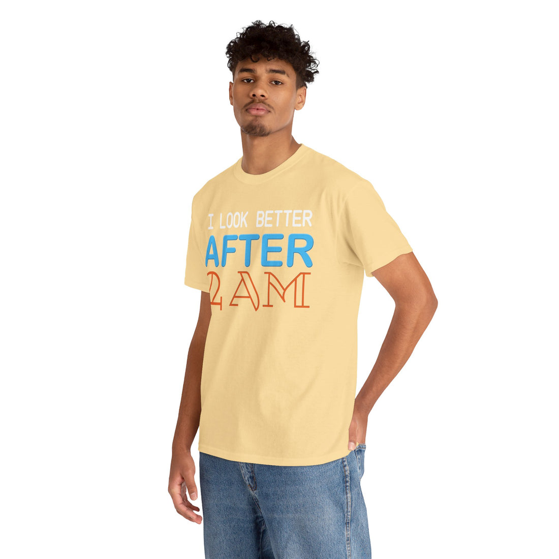 I Look Better After 2 AM Unisex Heavy Cotton Tee