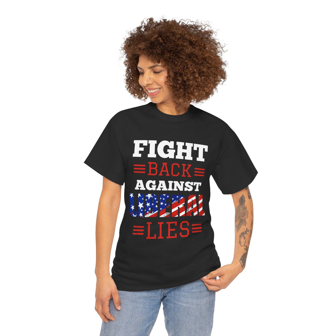 Fight Back Against Liberal Lies Unisex Heavy Cotton Tee