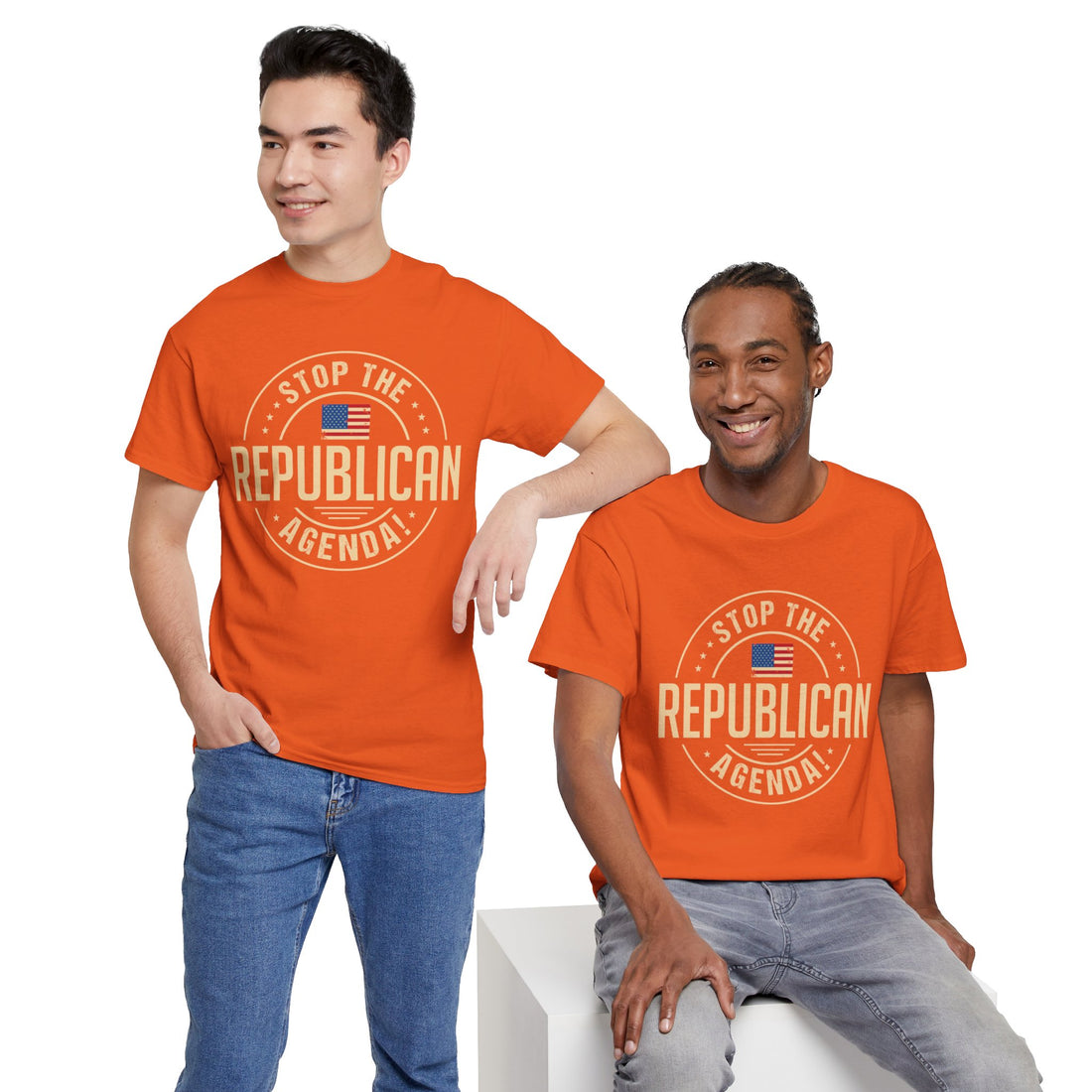 Stop The Republican Agenda! Unisex Heavy Cotton Tee