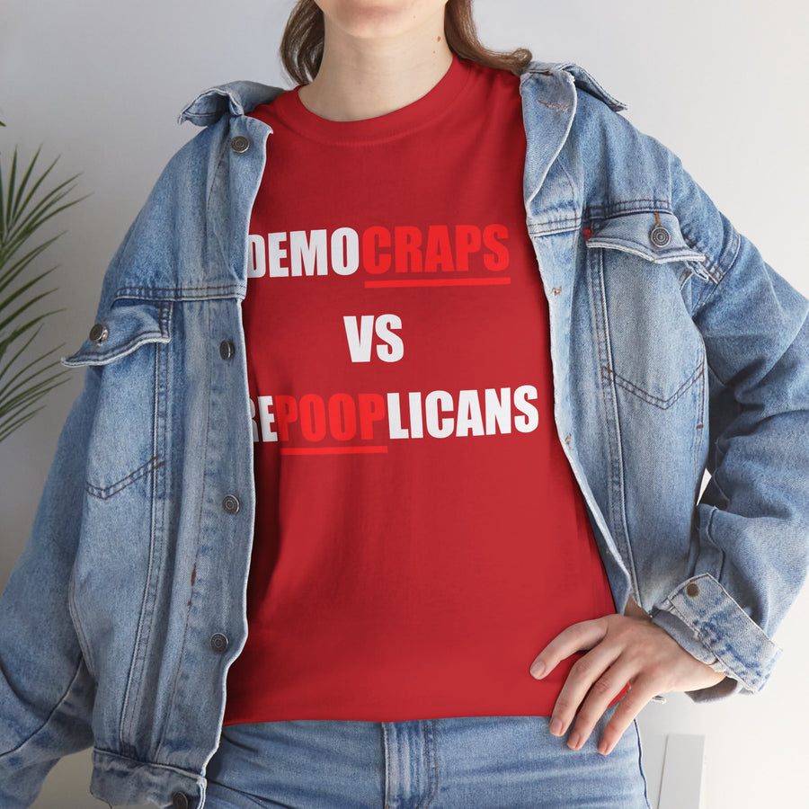 Democraps VS Repooplican Unisex Heavy Cotton Tee