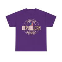 Stop The Republican Agenda! Unisex Heavy Cotton Tee