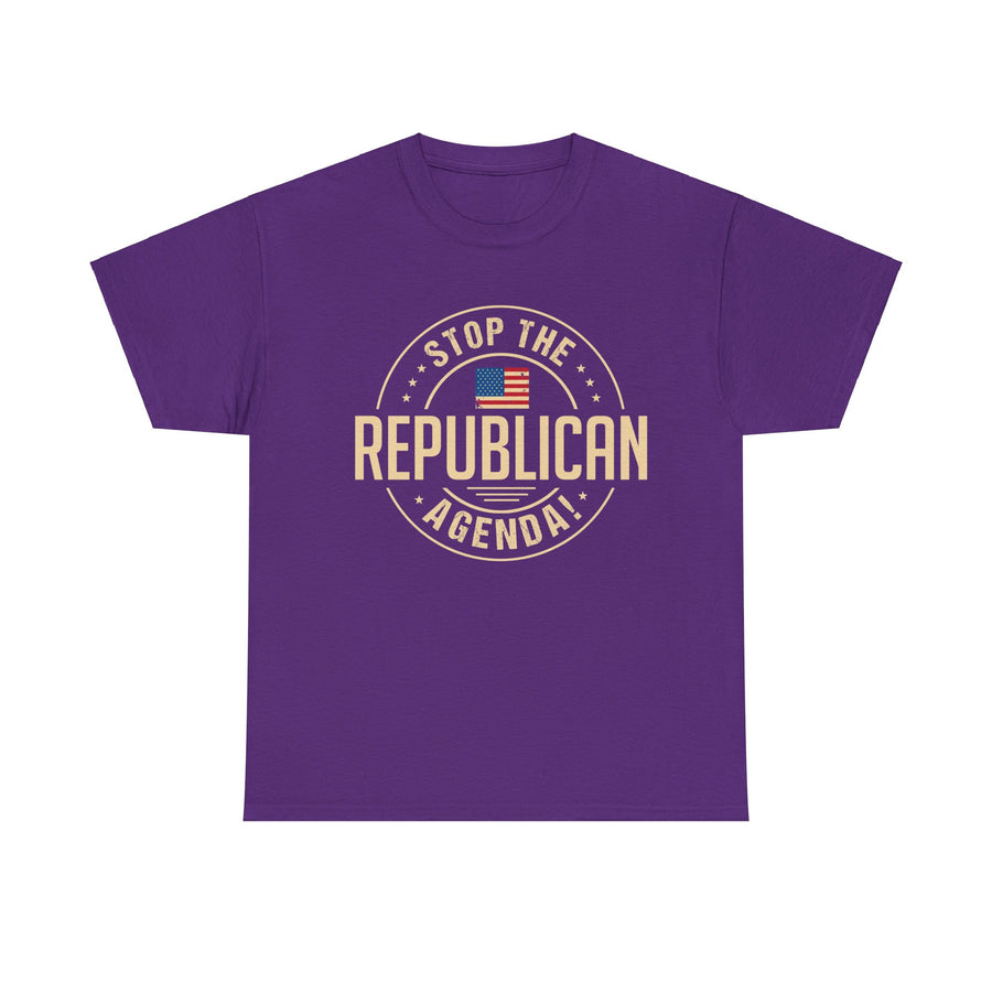 Stop The Republican Agenda! Unisex Heavy Cotton Tee