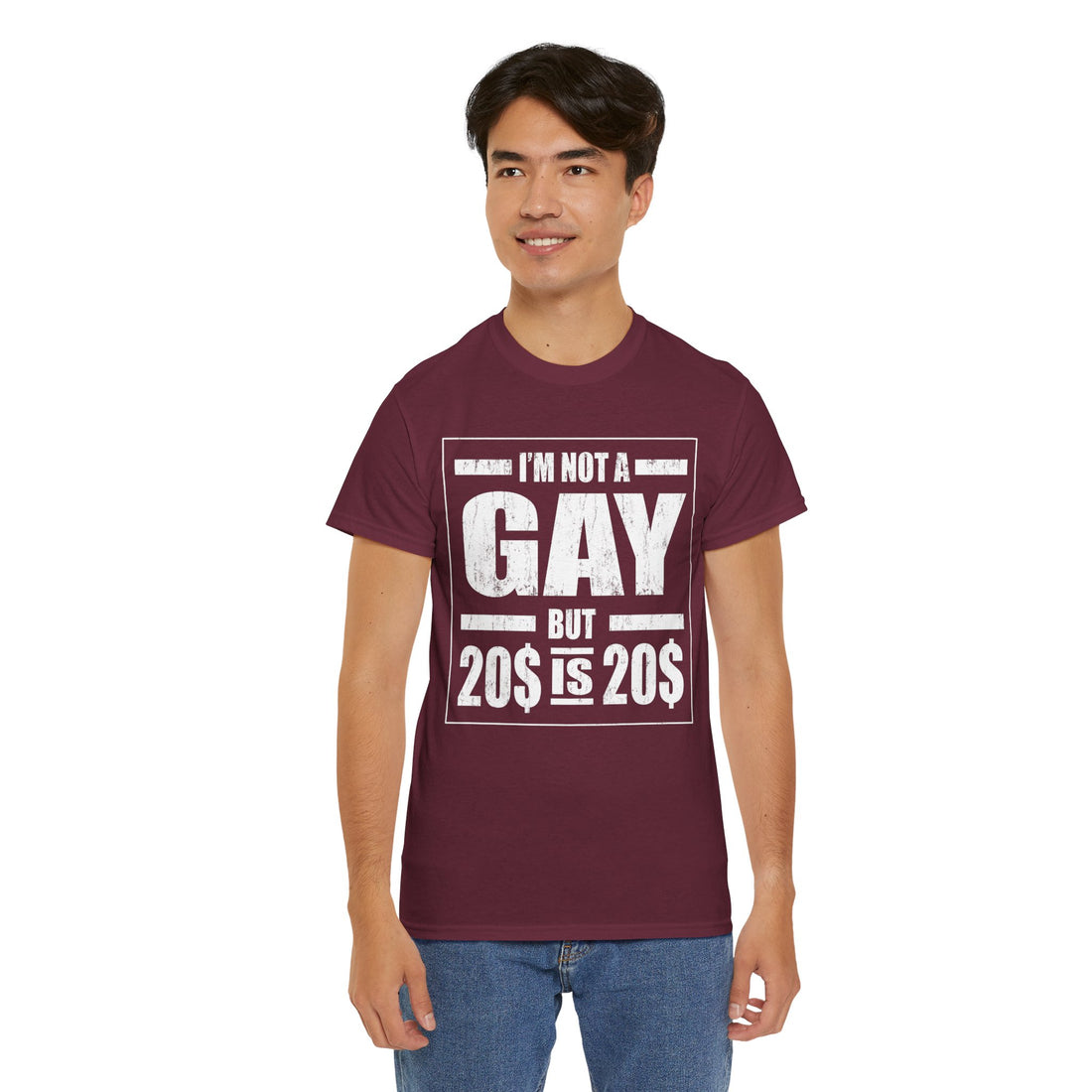 I'M Not Gay But Is 20 20 Unisex Heavy Cotton Tee