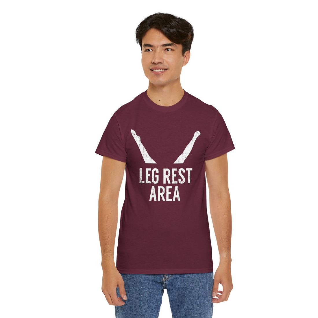 Leg Rest Area Unisex Heavy Cotton Tee