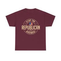 Stop The Republican Agenda! Unisex Heavy Cotton Tee