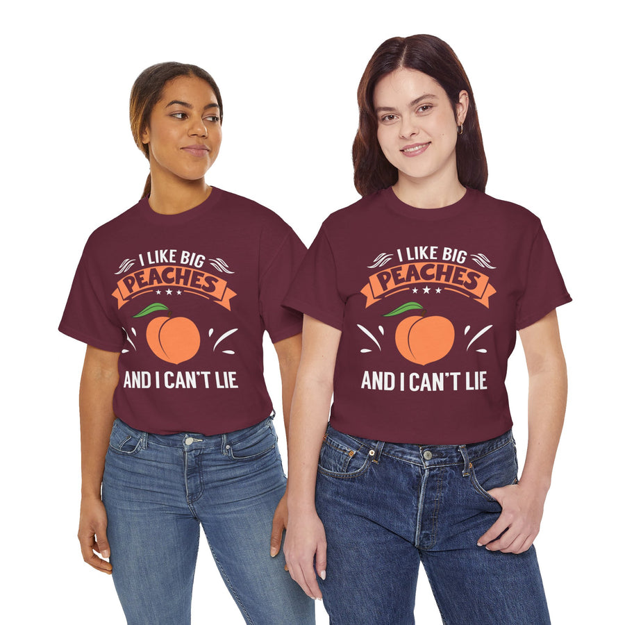 I Like Big Peaches I Can't Lie Unisex Heavy Cotton Tee