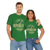 Stop The Republican Agenda! Unisex Heavy Cotton Tee