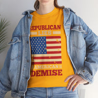 Republican Lies American Demise Unisex Heavy Cotton Tee