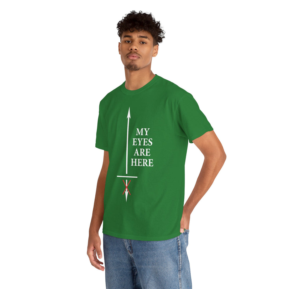 My Eyes Are Here Unisex Heavy Cotton Tee