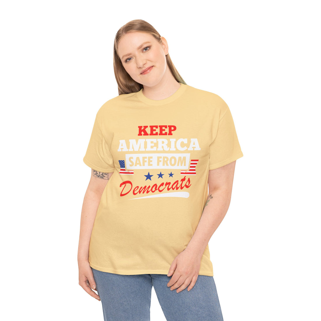 Keep America Safe From Democrats Unisex Heavy Cotton Tee