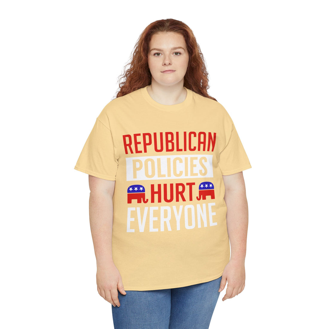 Republican Policies Hurt Everyone Unisex Heavy Cotton Tee