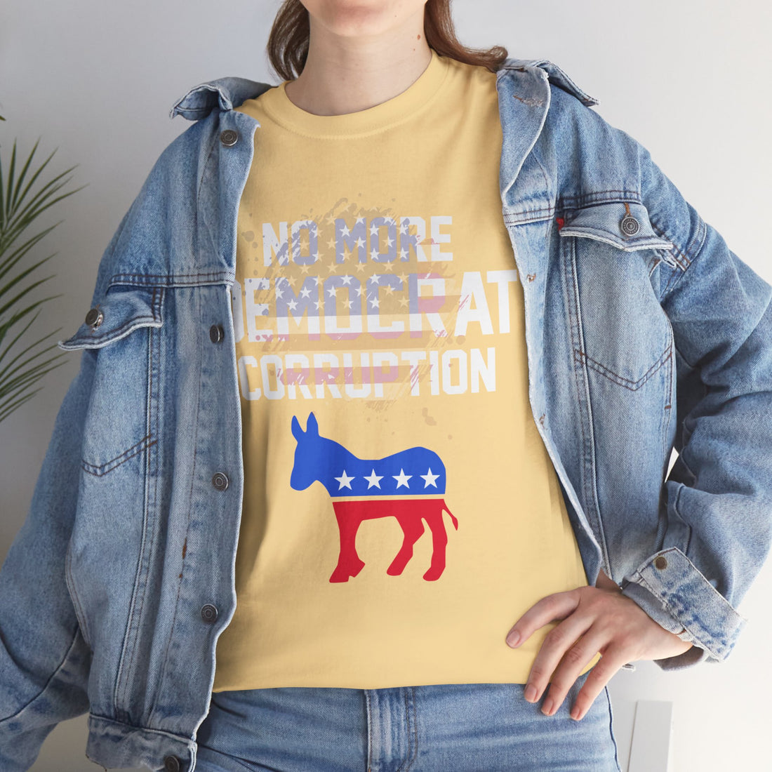 No More Democrat Corruption Unisex Heavy Cotton Tee