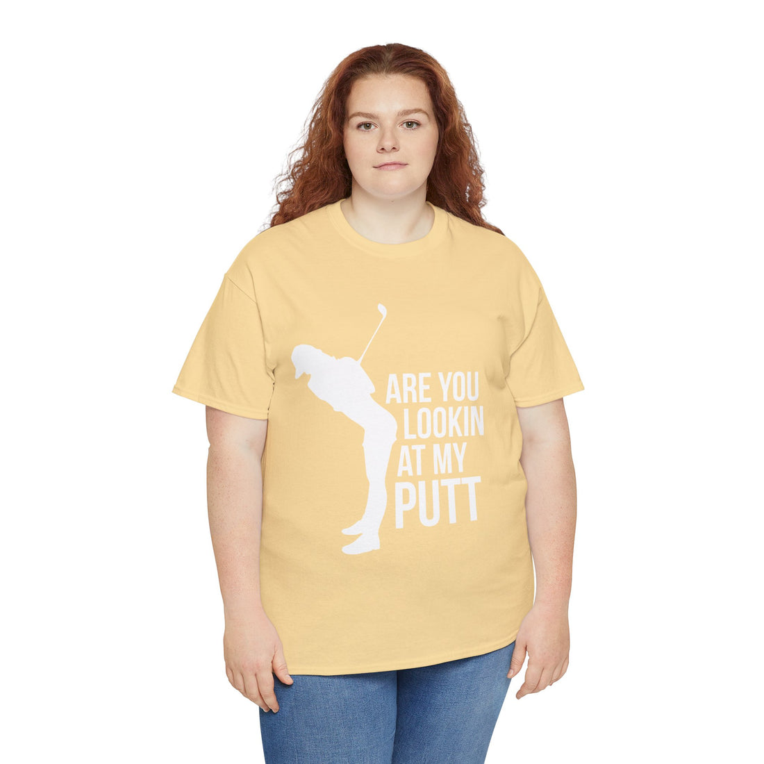 Are You Lookin At My Putt Unisex Heavy Cotton Tee