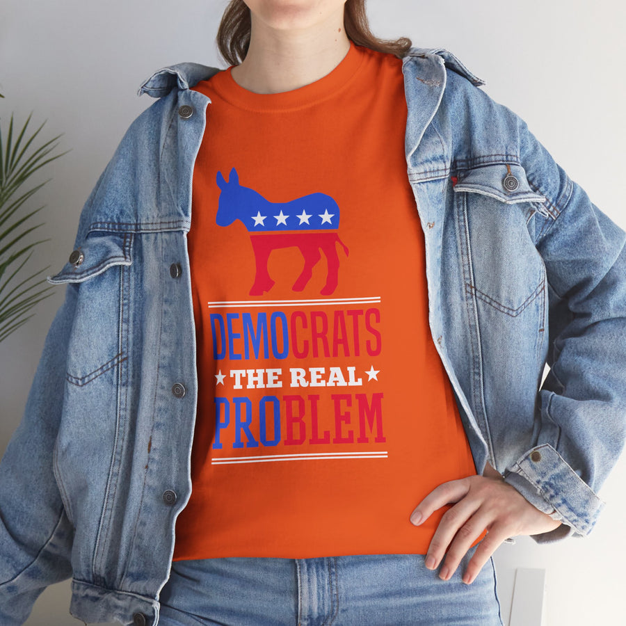 Democrats The Real Problem Unisex Heavy Cotton Tee