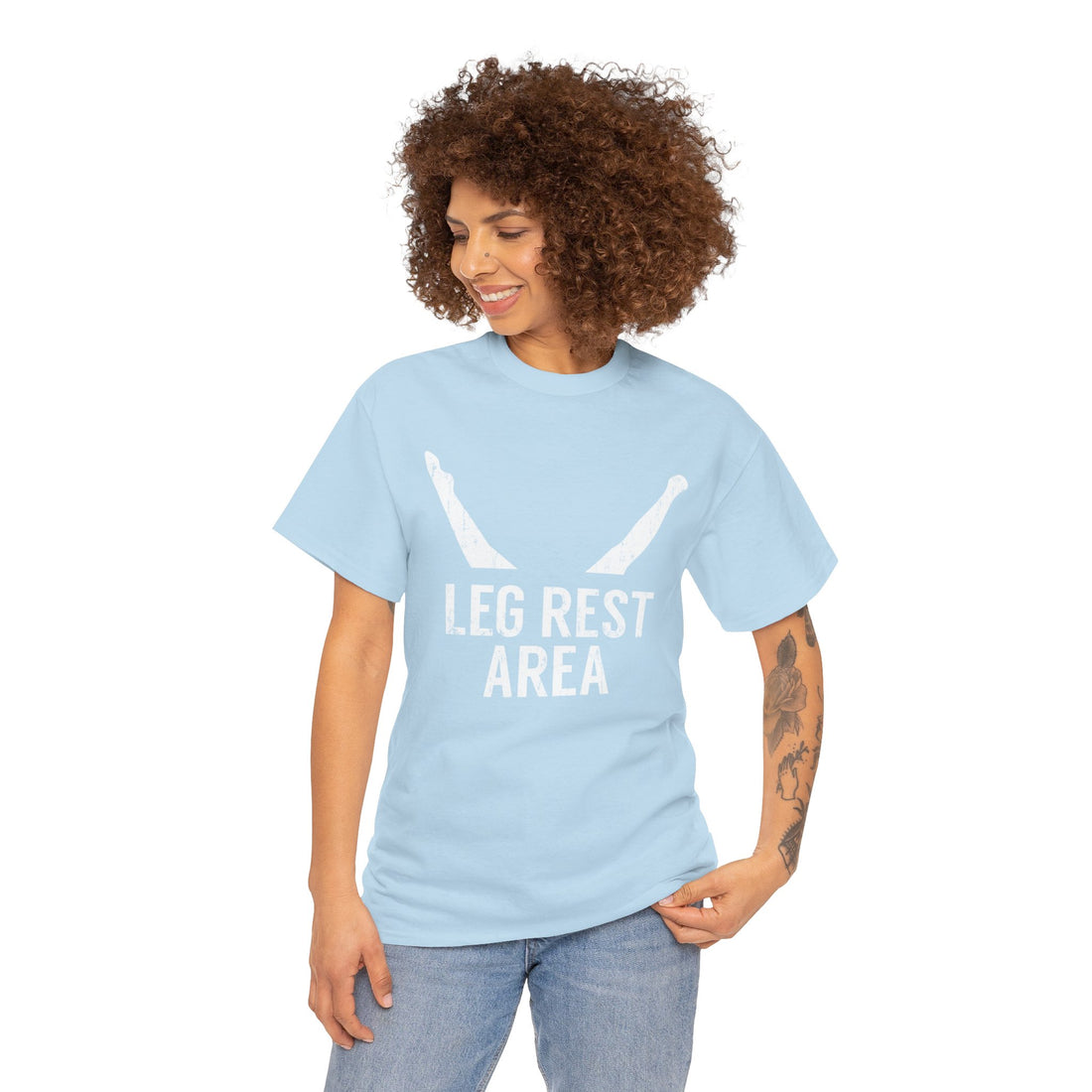 Leg Rest Area Unisex Heavy Cotton Tee