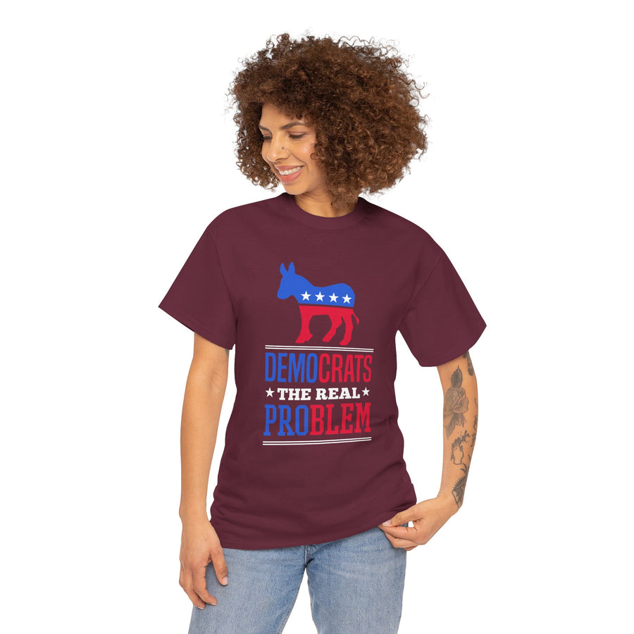 Democrats The Real Problem Unisex Heavy Cotton Tee