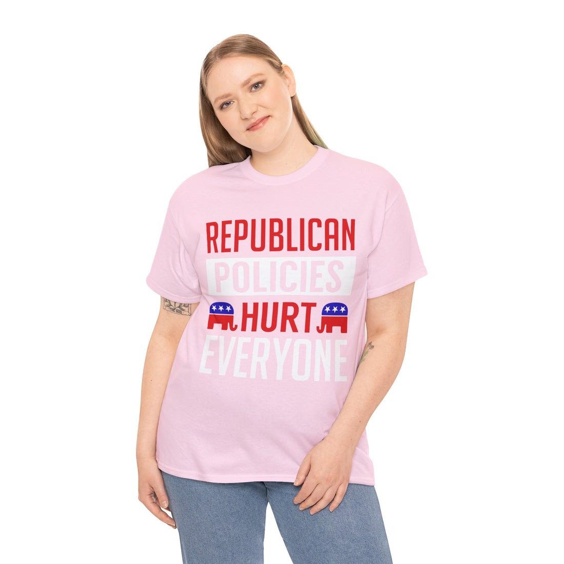 Republican Policies Hurt Everyone Unisex Heavy Cotton Tee