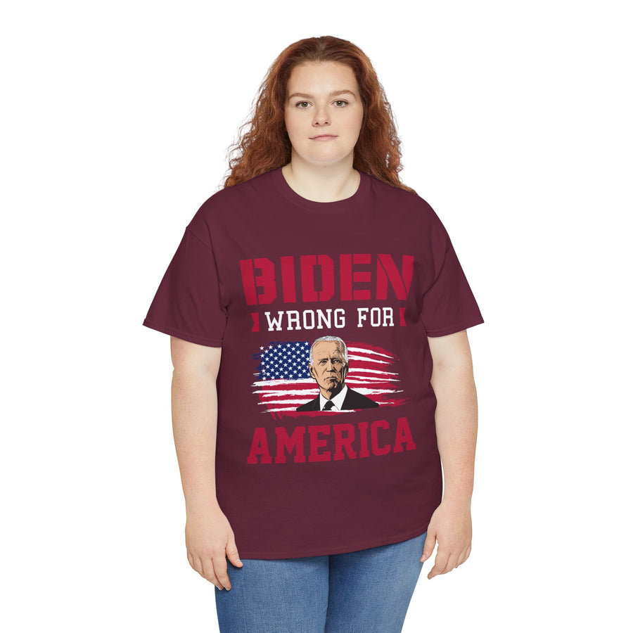 Biden Wrong for America Unisex Heavy Cotton Tee