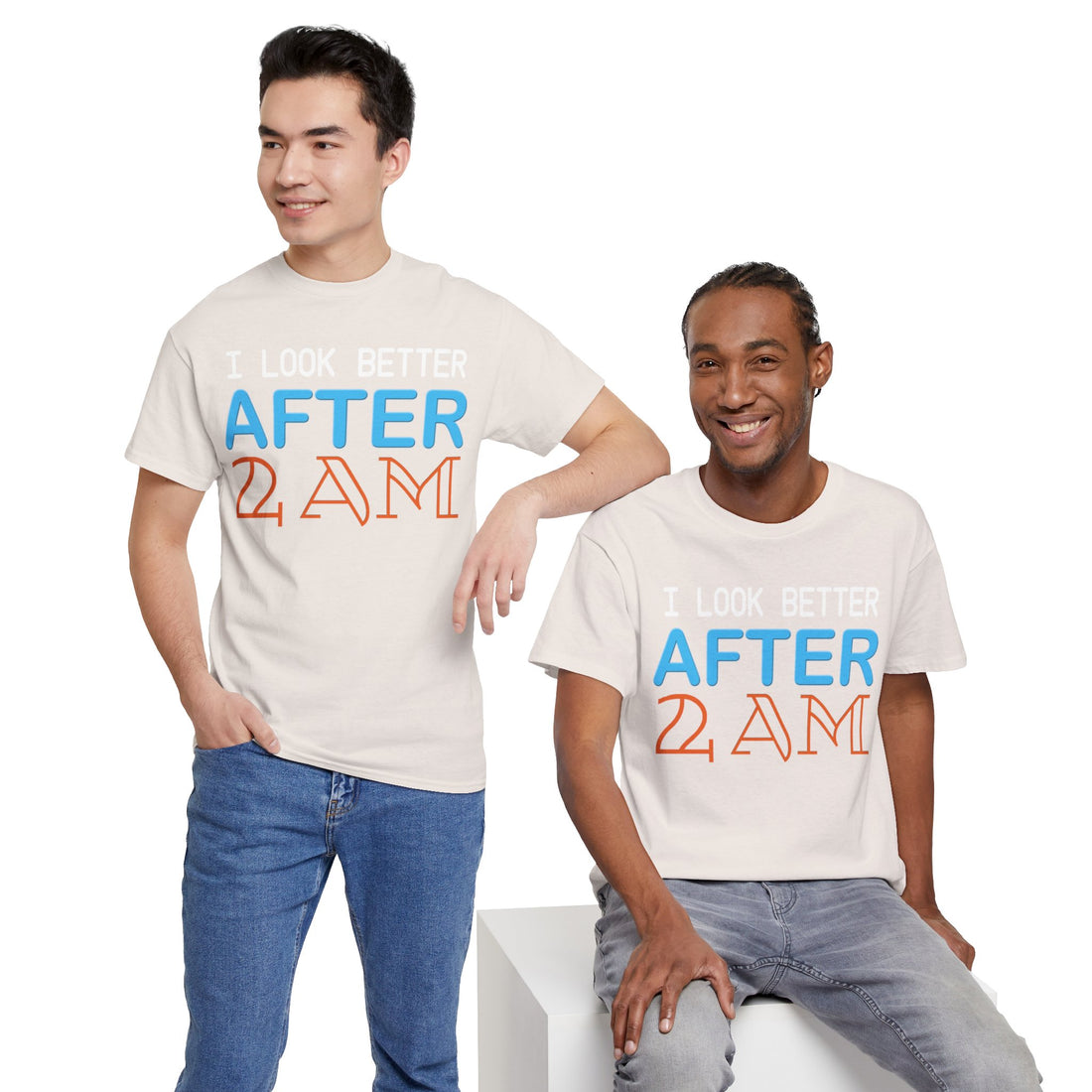 I Look Better After 2 AM Unisex Heavy Cotton Tee