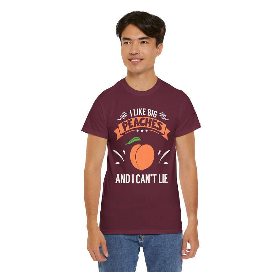 I Like Big Peaches I Can't Lie Unisex Heavy Cotton Tee