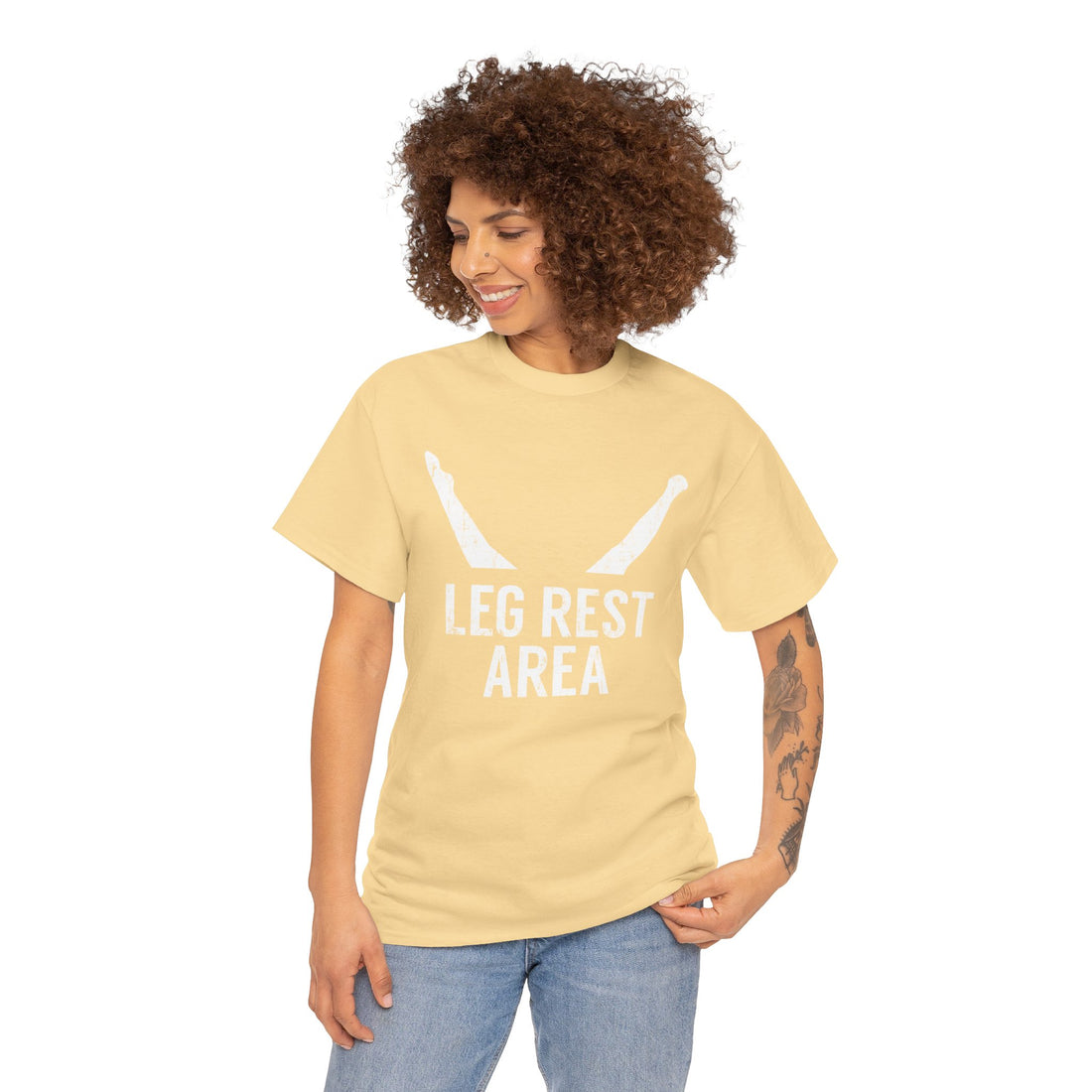 Leg Rest Area Unisex Heavy Cotton Tee