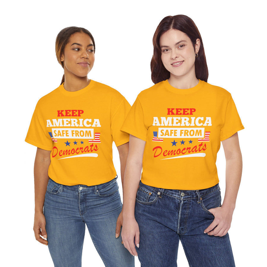 Keep America Safe From Democrats Unisex Heavy Cotton Tee