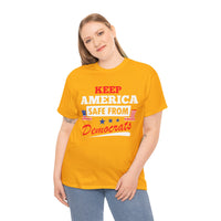 Keep America Safe From Democrats Unisex Heavy Cotton Tee