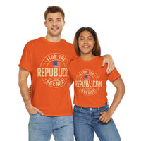 Stop The Republican Agenda! Unisex Heavy Cotton Tee