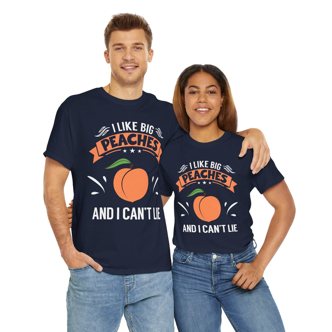 I Like Big Peaches I Can't Lie Unisex Heavy Cotton Tee