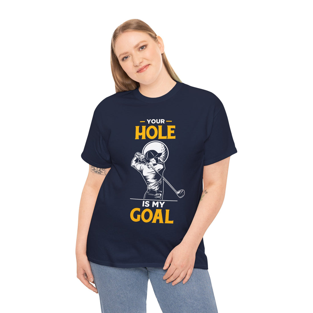 Your Hole Is My Goal Unisex Heavy Cotton Tee