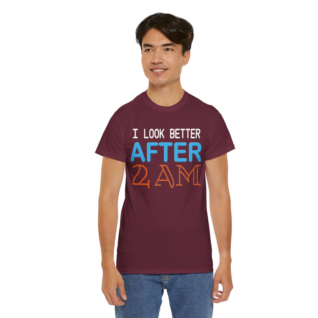 I Look Better After 2 AM Unisex Heavy Cotton Tee