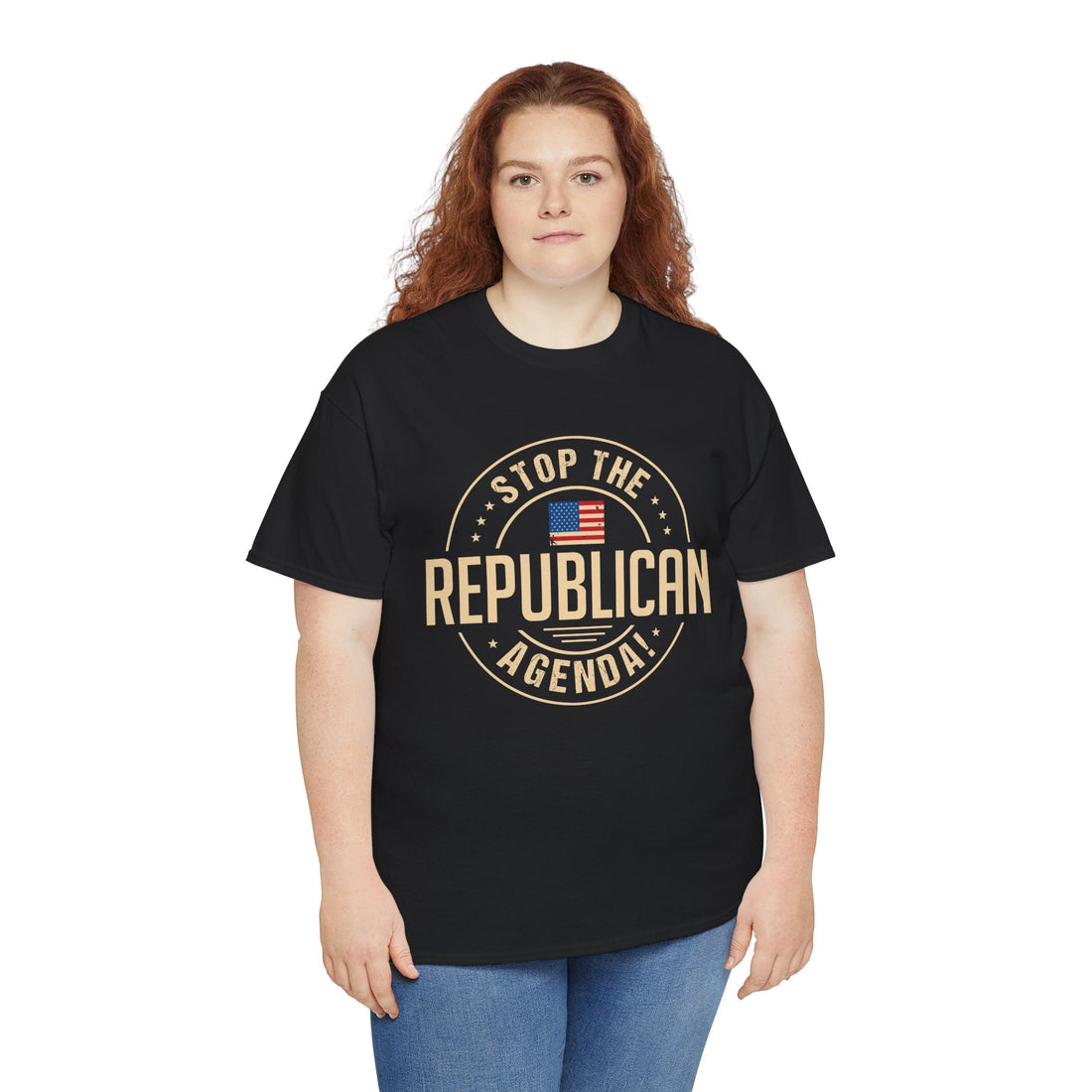 Stop The Republican Agenda! Unisex Heavy Cotton Tee