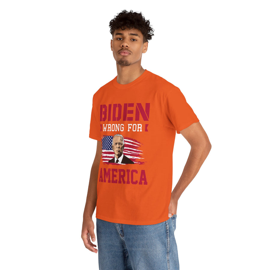 Biden Wrong for America Unisex Heavy Cotton Tee