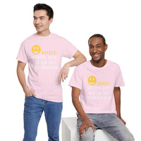 Smile When You Wear No Underwear Unisex Heavy Cotton Tee