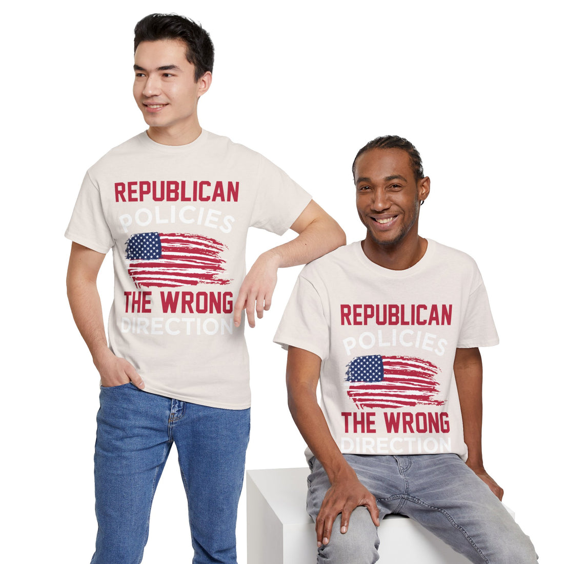 Republican Policies The Wrong Direction Unisex Heavy Cotton Tee