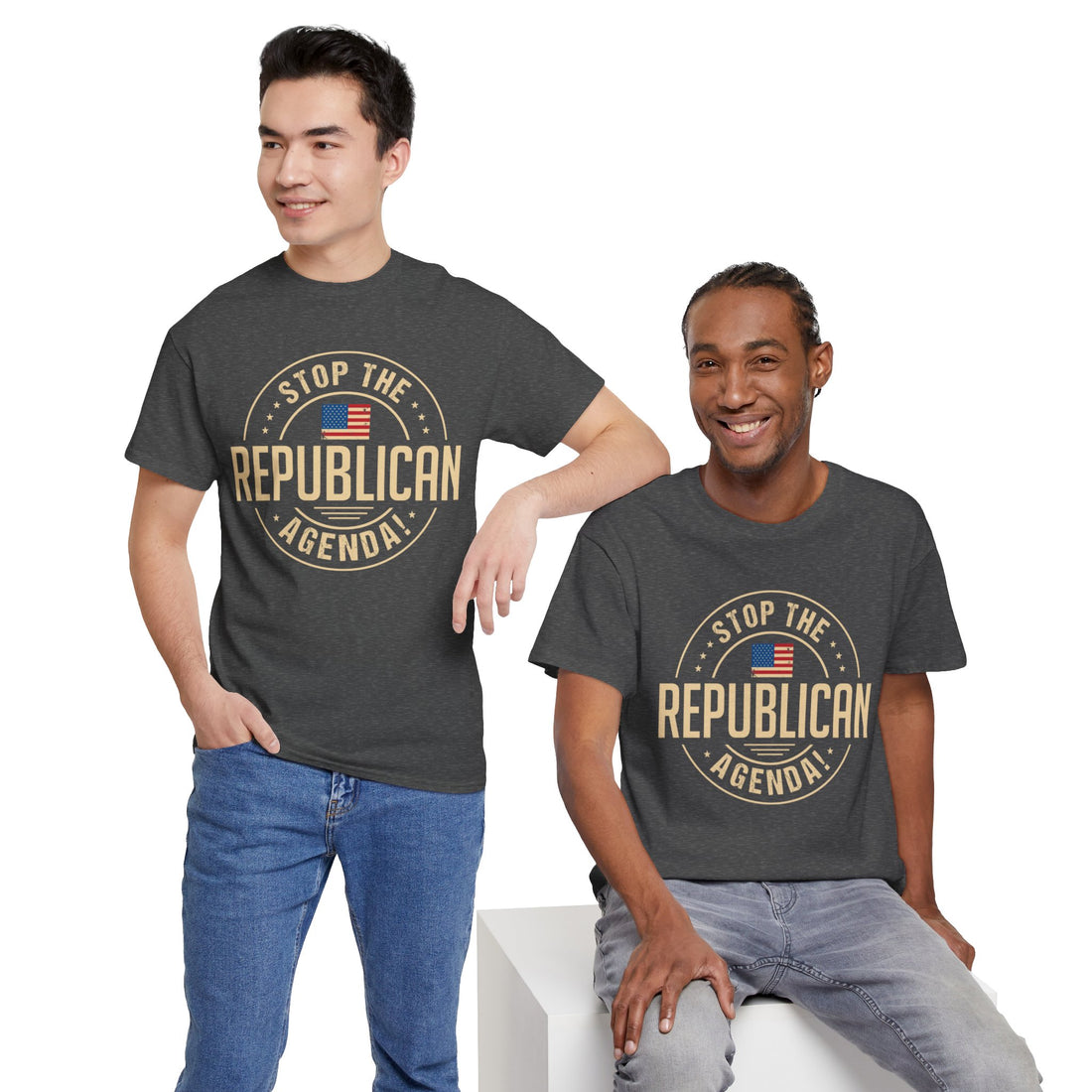 Stop The Republican Agenda! Unisex Heavy Cotton Tee