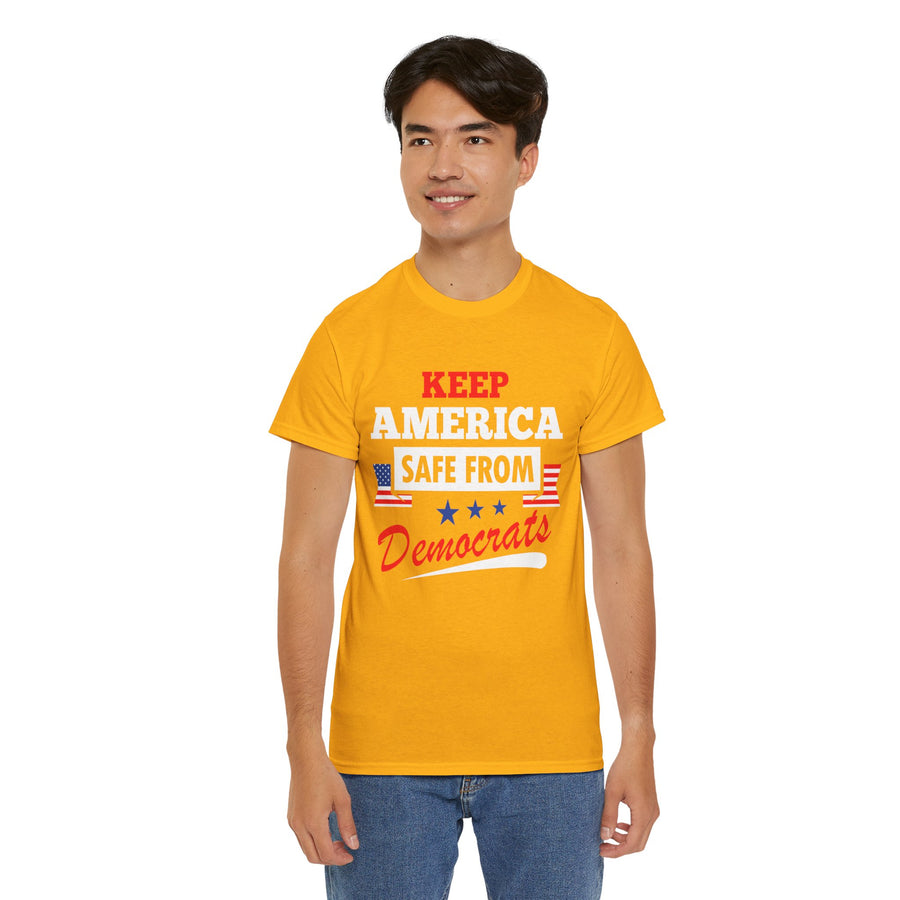 Keep America Safe From Democrats Unisex Heavy Cotton Tee