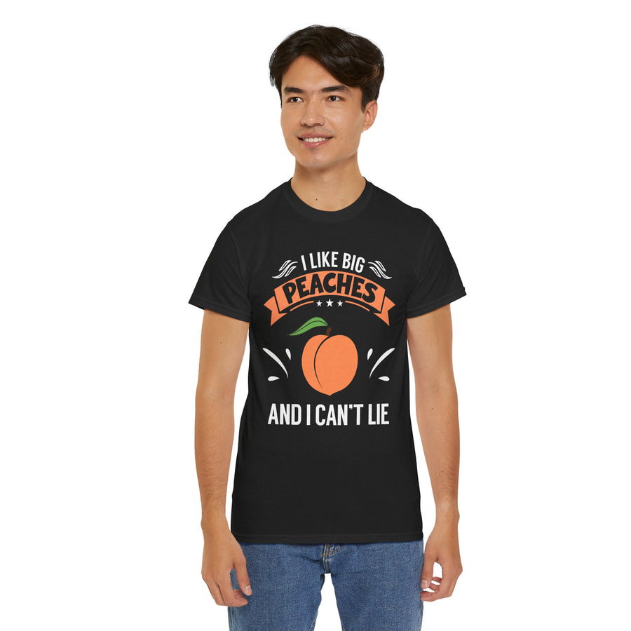 I Like Big Peaches I Can't Lie Unisex Heavy Cotton Tee