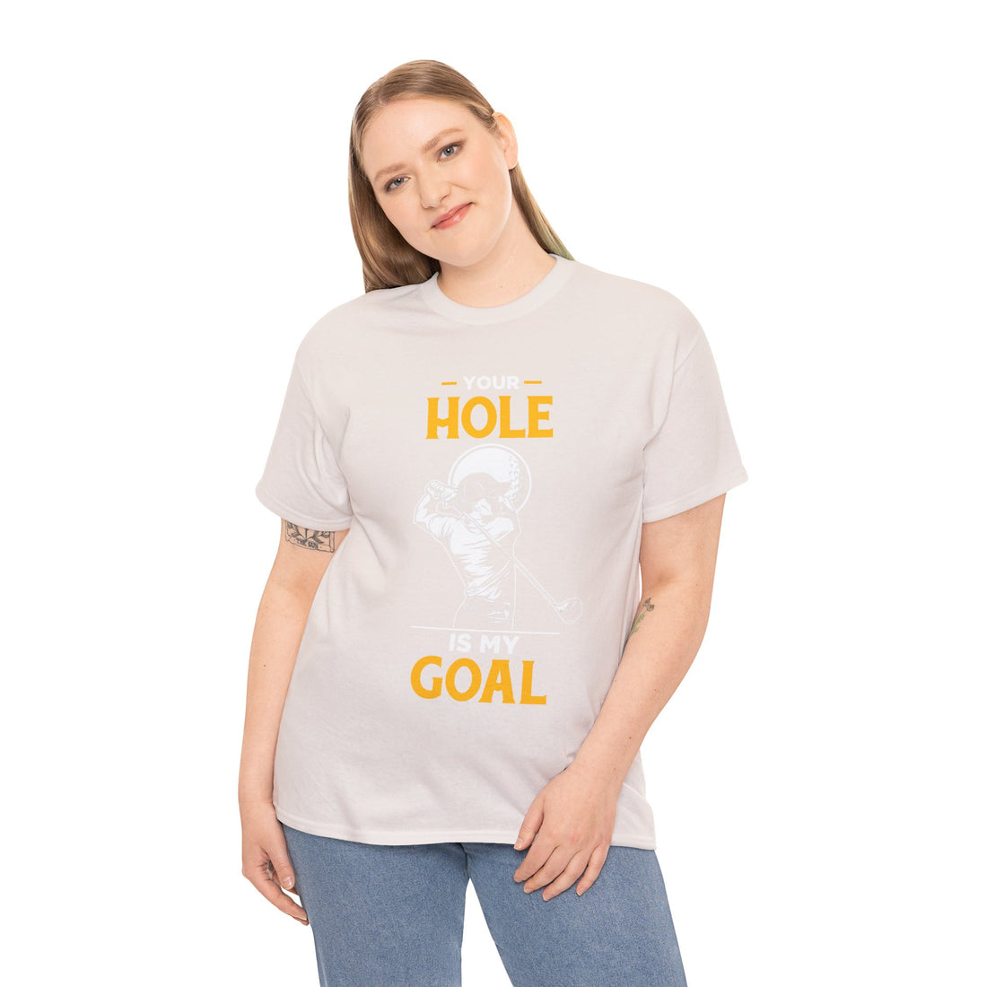 Your Hole Is My Goal Unisex Heavy Cotton Tee