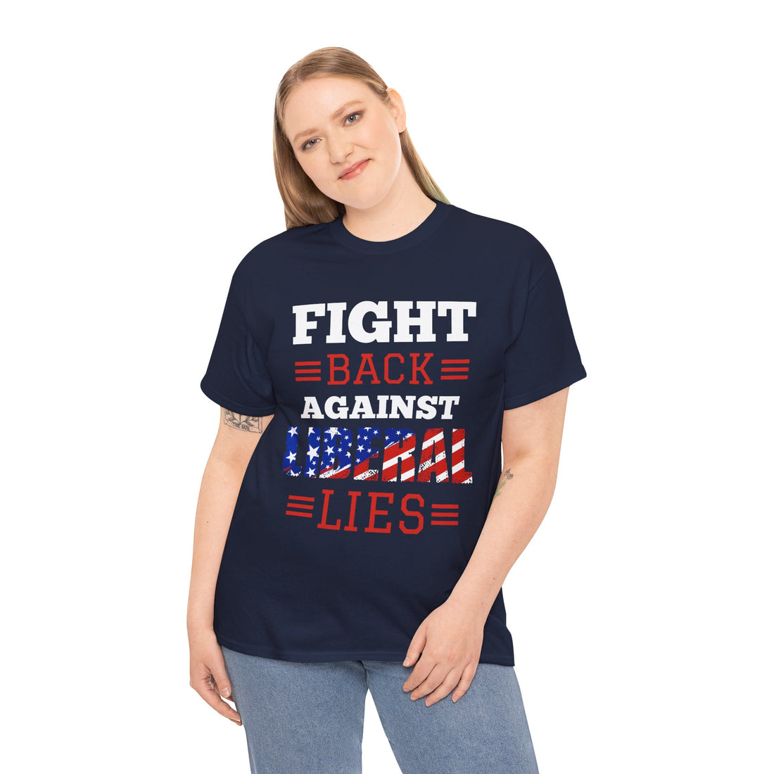 Fight Back Against Liberal Lies Unisex Heavy Cotton Tee