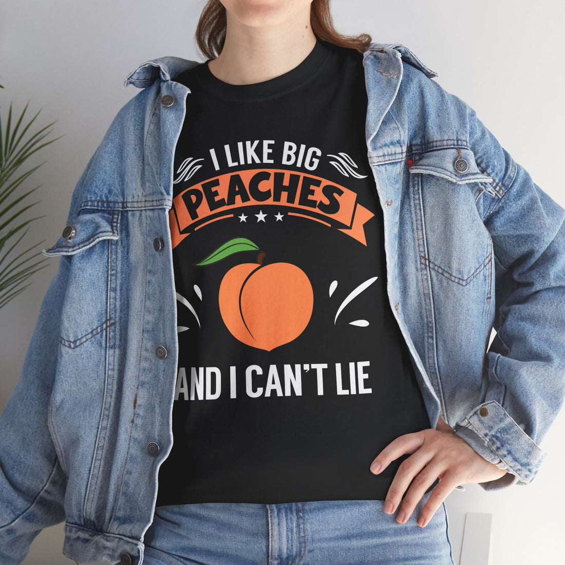 I Like Big Peaches I Can't Lie Unisex Heavy Cotton Tee