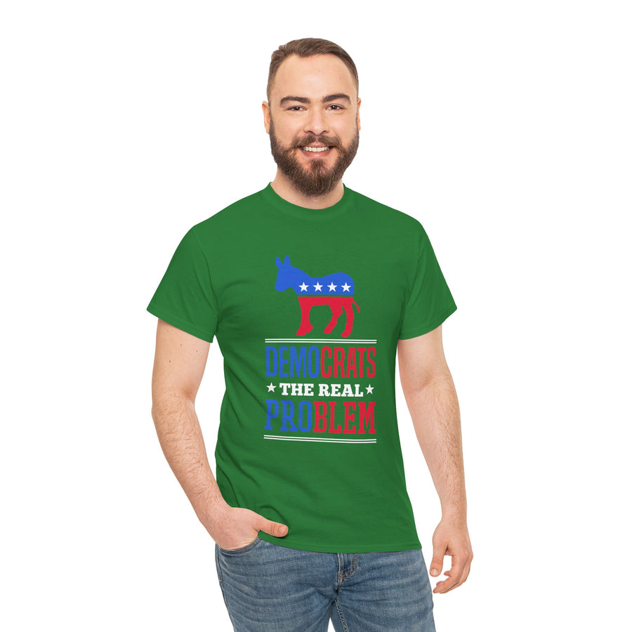 Democrats The Real Problem Unisex Heavy Cotton Tee