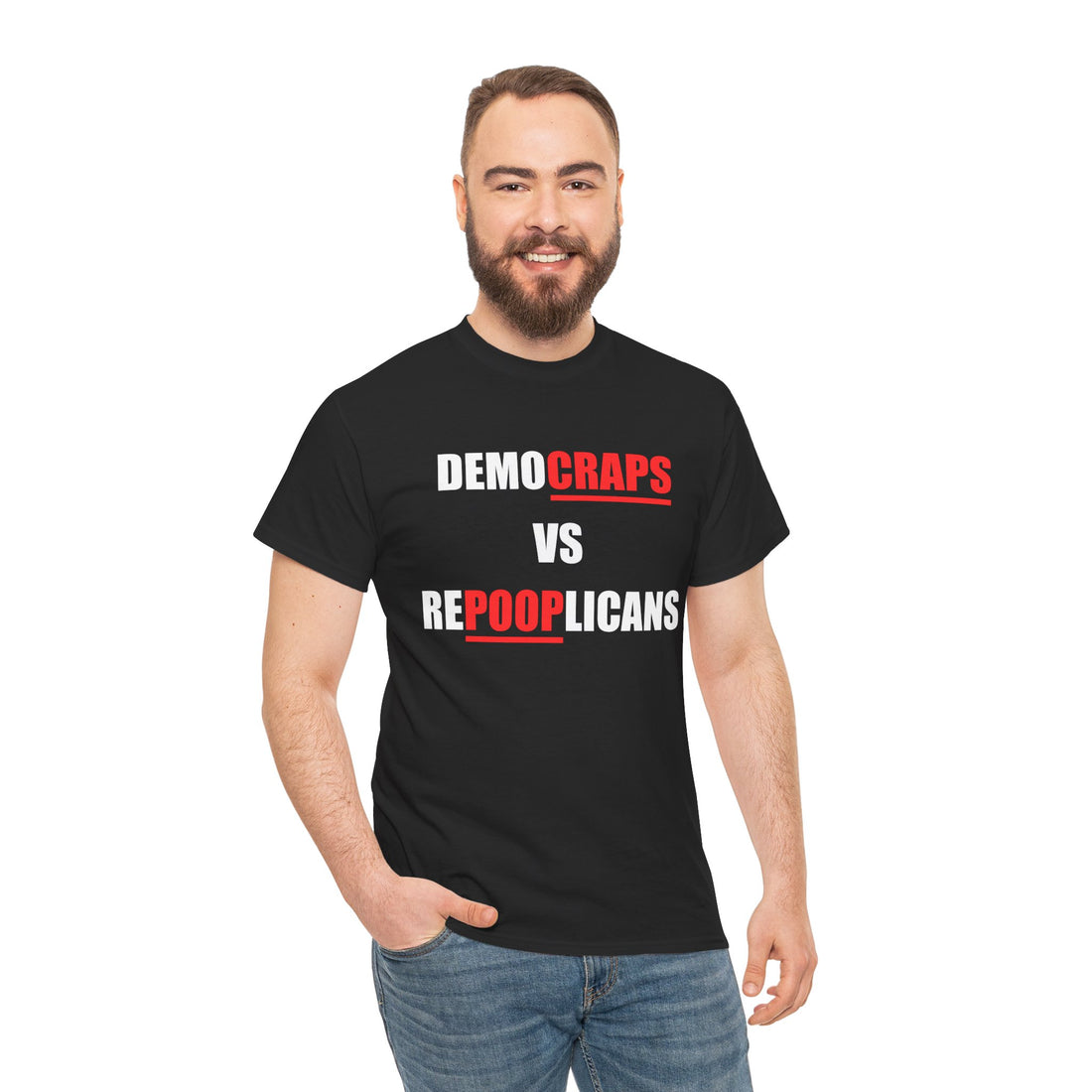 Democraps VS Repooplican Unisex Heavy Cotton Tee