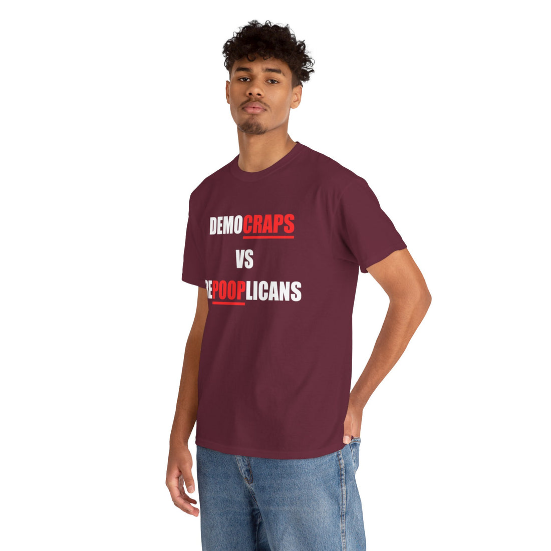 Democraps VS Repooplican Unisex Heavy Cotton Tee