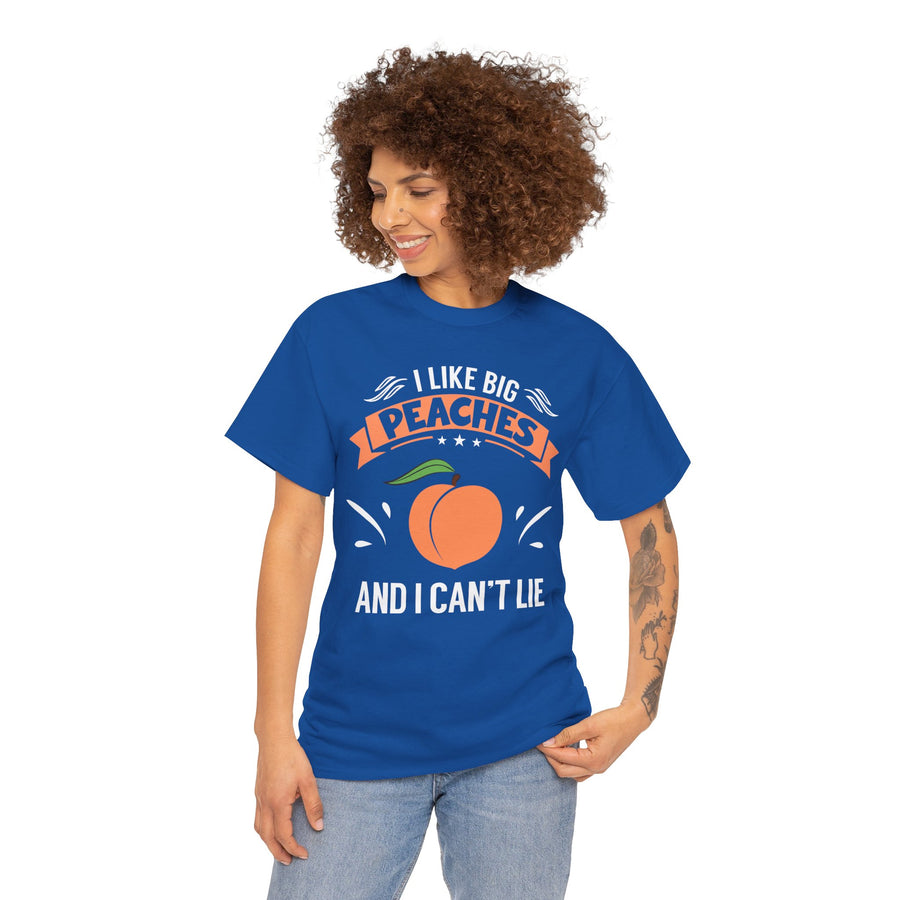 I Like Big Peaches I Can't Lie Unisex Heavy Cotton Tee