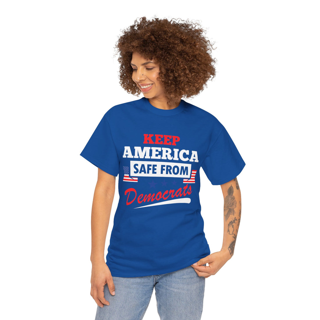 Keep America Safe From Democrats Unisex Heavy Cotton Tee