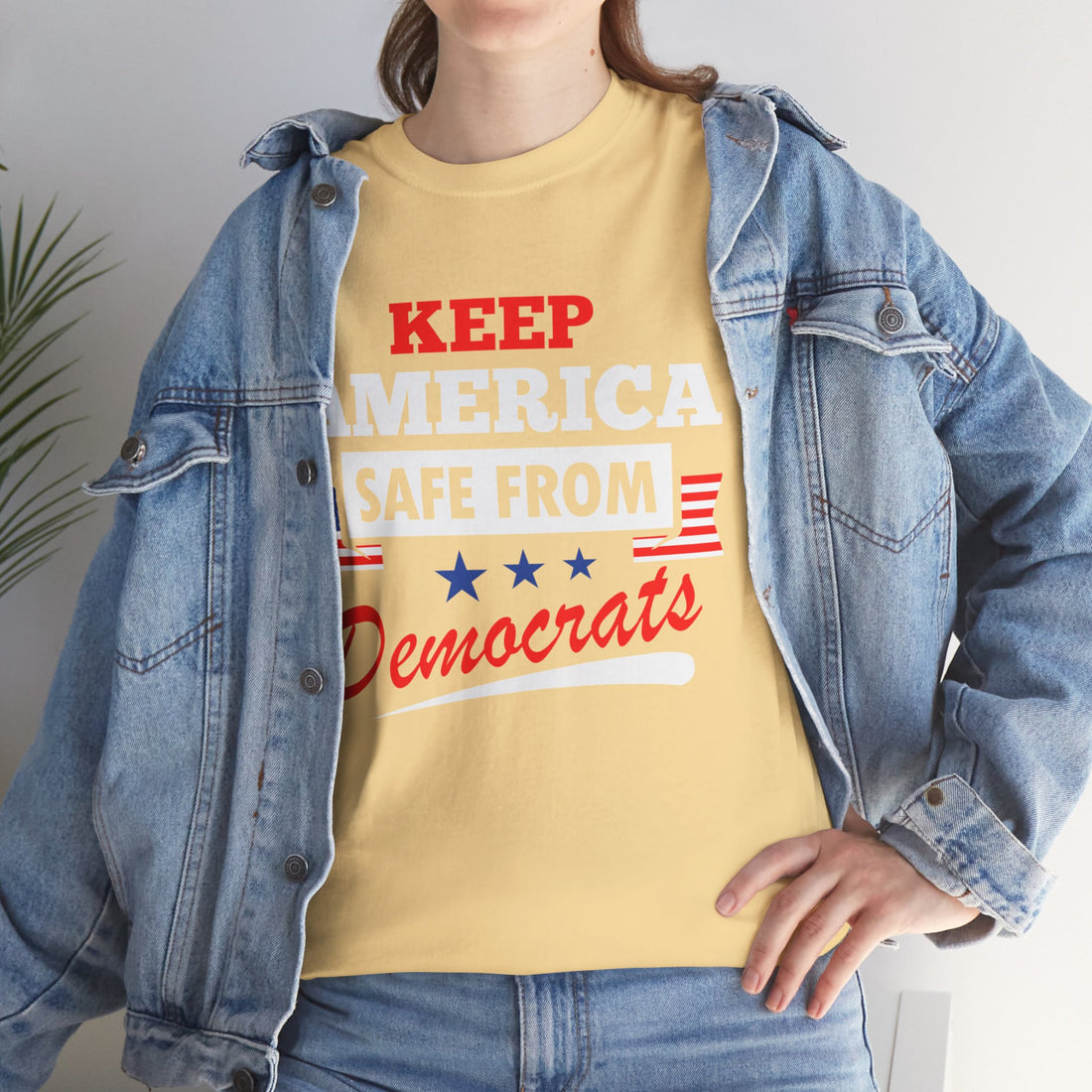 Keep America Safe From Democrats Unisex Heavy Cotton Tee